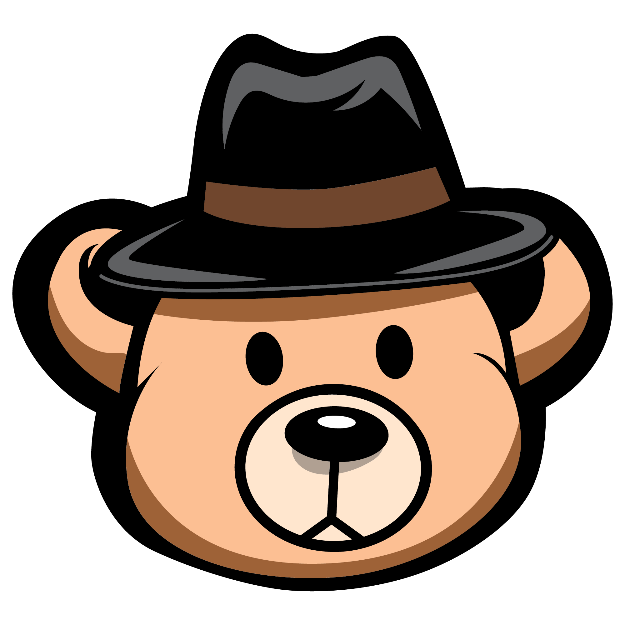 Teddy bear Fedora Hat / Unisex Jersey Tank