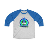 Budz Bunny / Unisex Tri-Blend 3/4 Raglan Tee