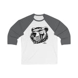 Grinning Bear / Unisex 3/4 Sleeve Baseball Tee