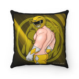 Nice & Naughty Power Ranger Yellow / Spun Polyester Square Pillow