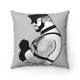 Leather Man 3 / Spun Polyester Square Pillow