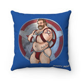 Nice & Naughty Red Guardian / Adult Content Spun Polyester Square Pillow