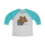 Kiss My A$$ Bear / Unisex Tri-Blend 3/4 Raglan Tee