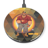 bawdy Bear in Flannel / Wireless Charger