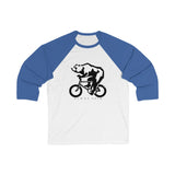 Cycling Bear / Unisex 3\4 Sleeve Baseball Tee