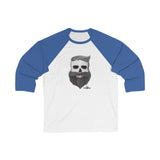 Bearded Skull / Unisex 3/4 Sleeve Baseball Tee